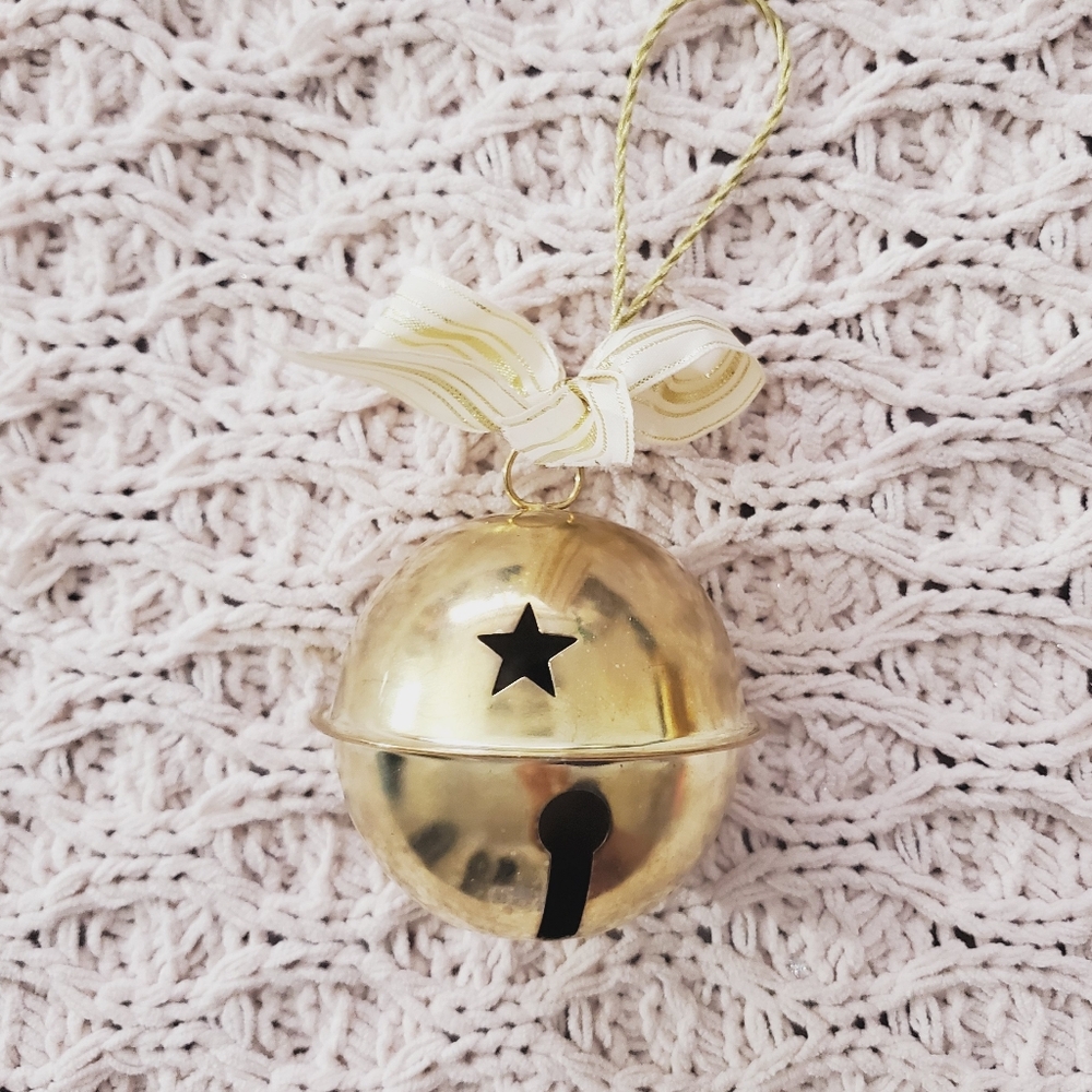Haute Decor Gold Door Bell Jingle Ornament